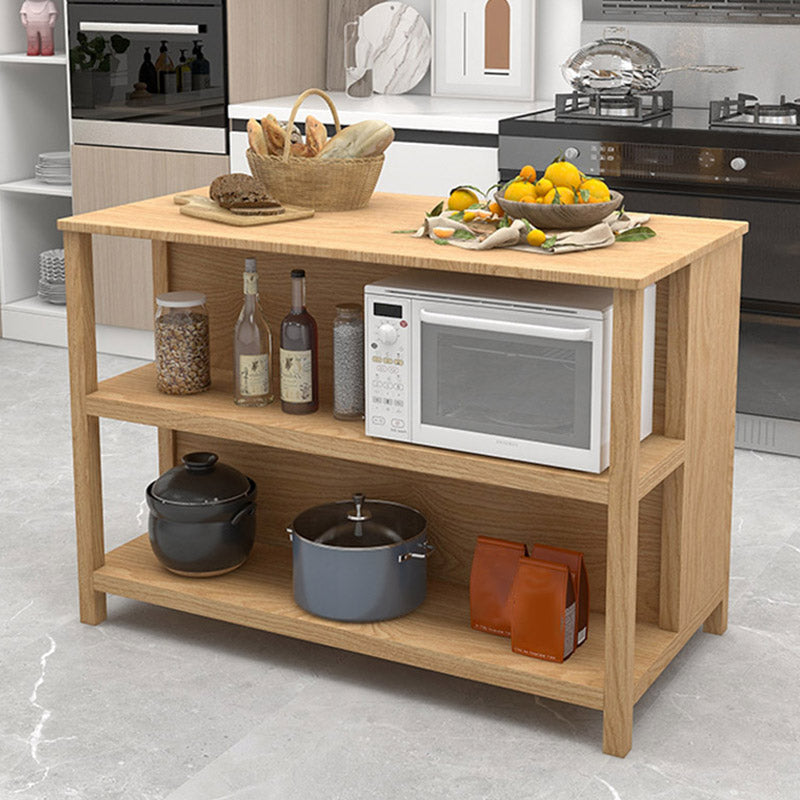 Table de préparation de table à manger avec îlot de cuisine contemporain avec armoire de rangement