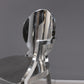Industrial Style Counter Stool Silver Metal Bar Stool for Living Room