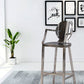 Industrial Style Counter Stool Silver Metal Bar Stool for Living Room