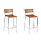 Modern Style Counter Stool Wood Saddle Seat Bar Stool with Metal Base 2 Piece Set Clearhalo 'Bar Furniture' 'Bar Stools' 'bar_stools' 'furn' 'furn_bar_stools' 'Furniture' 'Kitchen & Dining Furniture' 6877734