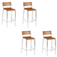 Modern Style Counter Stool Wood Saddle Seat Bar Stool with Metal Base 4 Piece Set Clearhalo 'Bar Furniture' 'Bar Stools' 'bar_stools' 'furn' 'furn_bar_stools' 'Furniture' 'Kitchen & Dining Furniture' 6877736