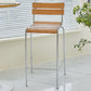Modern Style Counter Stool Wood Saddle Seat Bar Stool with Metal Base Clearhalo 'Bar Furniture' 'Bar Stools' 'bar_stools' 'furn' 'furn_bar_stools' 'Furniture' 'Kitchen & Dining Furniture' 6877737