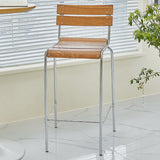 Modern Style Counter Stool Wood Saddle Seat Bar Stool with Metal Base Clearhalo 'Bar Furniture' 'Bar Stools' 'bar_stools' 'furn' 'furn_bar_stools' 'Furniture' 'Kitchen & Dining Furniture' 6877737