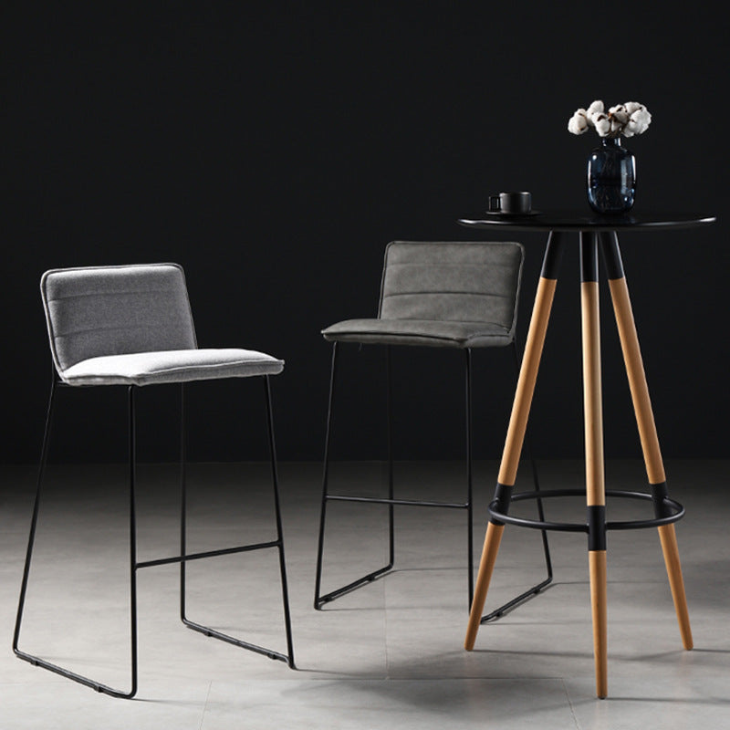 Sedile quadrata in stile moderno sgabello da bar in pelle da bar con gambe metalliche per casa