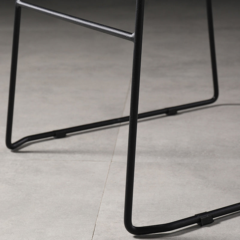 Sedile quadrata in stile moderno sgabello da bar in pelle da bar con gambe metalliche per casa