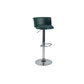 Industrial Style Armless Counter Stool Adjustable Height Bar Stool with Metal Base Blackish Green 1 Piece Upholstered Clearhalo 'Bar Furniture' 'Bar Stools' 'bar_stools' 'furn' 'furn_bar_stools' 'Furniture' 'Kitchen & Dining Furniture' 6877795