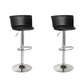 Industrial Style Armless Counter Stool Adjustable Height Bar Stool with Metal Base Black 2 Piece Set Non-Upholstered Clearhalo 'Bar Furniture' 'Bar Stools' 'bar_stools' 'furn' 'furn_bar_stools' 'Furniture' 'Kitchen & Dining Furniture' 6877801
