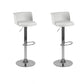 Industrial Style Armless Counter Stool Adjustable Height Bar Stool with Metal Base White 2 Piece Set Upholstered Clearhalo 'Bar Furniture' 'Bar Stools' 'bar_stools' 'furn' 'furn_bar_stools' 'Furniture' 'Kitchen & Dining Furniture' 6877808