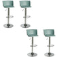 Industrial Style Armless Counter Stool Adjustable Height Bar Stool with Metal Base Green 4 Piece Set Non-Upholstered Clearhalo 'Bar Furniture' 'Bar Stools' 'bar_stools' 'furn' 'furn_bar_stools' 'Furniture' 'Kitchen & Dining Furniture' 6877813