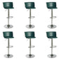 Industrial Style Armless Counter Stool Adjustable Height Bar Stool with Metal Base Blackish Green 6 Piece Set Non-Upholstered Clearhalo 'Bar Furniture' 'Bar Stools' 'bar_stools' 'furn' 'furn_bar_stools' 'Furniture' 'Kitchen & Dining Furniture' 6877820