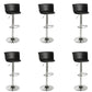 Industrial Style Armless Counter Stool Adjustable Height Bar Stool with Metal Base Black 6 Piece Set Non-Upholstered Clearhalo 'Bar Furniture' 'Bar Stools' 'bar_stools' 'furn' 'furn_bar_stools' 'Furniture' 'Kitchen & Dining Furniture' 6877821