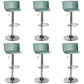 Industrial Style Armless Counter Stool Adjustable Height Bar Stool with Metal Base Green 6 Piece Set Non-Upholstered Clearhalo 'Bar Furniture' 'Bar Stools' 'bar_stools' 'furn' 'furn_bar_stools' 'Furniture' 'Kitchen & Dining Furniture' 6877823