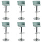 Industrial Style Armless Counter Stool Adjustable Height Bar Stool with Metal Base Green 6 Piece Set Upholstered Clearhalo 'Bar Furniture' 'Bar Stools' 'bar_stools' 'furn' 'furn_bar_stools' 'Furniture' 'Kitchen & Dining Furniture' 6877824