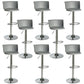 Industrial Style Armless Counter Stool Adjustable Height Bar Stool with Metal Base Grey 8 Piece Set Non-Upholstered Clearhalo 'Bar Furniture' 'Bar Stools' 'bar_stools' 'furn' 'furn_bar_stools' 'Furniture' 'Kitchen & Dining Furniture' 6877829