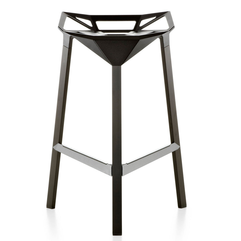 Industrial Style Metal Barstool Low Back Counter Bar Stool for Kitchen Clearhalo 'Bar Furniture' 'Bar Stools' 'bar_stools' 'furn' 'furn_bar_stools' 'Furniture' 'Kitchen & Dining Furniture' 6877893
