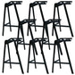 Industrial Style Metal Barstool Low Back Counter Bar Stool for Kitchen Black 8 Piece Set Clearhalo 'Bar Furniture' 'Bar Stools' 'bar_stools' 'furn' 'furn_bar_stools' 'Furniture' 'Kitchen & Dining Furniture' 6877901