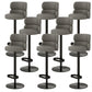 Glam Style Liftable Bar Stool Round Seat Counter Bar Stool for Home Use Dark Gray Black 8 Piece Set Clearhalo 'Bar Furniture' 'Bar Stools' 'bar_stools' 'furn' 'furn_bar_stools' 'Furniture' 'Kitchen & Dining Furniture' 6877954