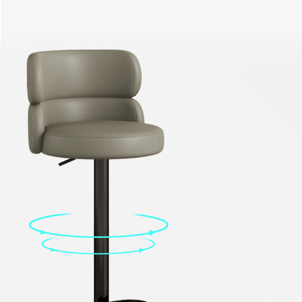 Glam Style Liftable Bar Stool Round Seat Counter Bar Stool for Home Use Clearhalo 'Bar Furniture' 'Bar Stools' 'bar_stools' 'furn' 'furn_bar_stools' 'Furniture' 'Kitchen & Dining Furniture' 6877962