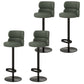 Glam Style Liftable Bar Stool Round Seat Counter Bar Stool for Home Use Green Black 4 Piece Set Clearhalo 'Bar Furniture' 'Bar Stools' 'bar_stools' 'furn' 'furn_bar_stools' 'Furniture' 'Kitchen & Dining Furniture' 6877975