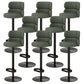 Glam Style Liftable Bar Stool Round Seat Counter Bar Stool for Home Use Green Black 8 Piece Set Clearhalo 'Bar Furniture' 'Bar Stools' 'bar_stools' 'furn' 'furn_bar_stools' 'Furniture' 'Kitchen & Dining Furniture' 6877976