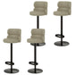 Glam Style Liftable Bar Stool Round Seat Counter Bar Stool for Home Use Light Gray Black 4 Piece Set Clearhalo 'Bar Furniture' 'Bar Stools' 'bar_stools' 'furn' 'furn_bar_stools' 'Furniture' 'Kitchen & Dining Furniture' 6877985