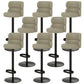 Glam Style Liftable Bar Stool Round Seat Counter Bar Stool for Home Use Light Gray Black 8 Piece Set Clearhalo 'Bar Furniture' 'Bar Stools' 'bar_stools' 'furn' 'furn_bar_stools' 'Furniture' 'Kitchen & Dining Furniture' 6877986