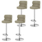 Glam Style Liftable Bar Stool Round Seat Counter Bar Stool for Home Use Light Gray Silver 4 Piece Set Clearhalo 'Bar Furniture' 'Bar Stools' 'bar_stools' 'furn' 'furn_bar_stools' 'Furniture' 'Kitchen & Dining Furniture' 6877987