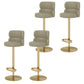 Glam Style Liftable Bar Stool Round Seat Counter Bar Stool for Home Use Light Gray Gold 4 Piece Set Clearhalo 'Bar Furniture' 'Bar Stools' 'bar_stools' 'furn' 'furn_bar_stools' 'Furniture' 'Kitchen & Dining Furniture' 6877989