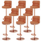 Glam Style Liftable Bar Stool Round Seat Counter Bar Stool for Home Use Orange Rose Gold 8 Piece Set Clearhalo 'Bar Furniture' 'Bar Stools' 'bar_stools' 'furn' 'furn_bar_stools' 'Furniture' 'Kitchen & Dining Furniture' 6878000