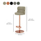 Glam Style Liftable Bar Stool Round Seat Counter Bar Stool for Home Use Clearhalo 'Bar Furniture' 'Bar Stools' 'bar_stools' 'furn' 'furn_bar_stools' 'Furniture' 'Kitchen & Dining Furniture' 6878001