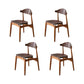 Open achterste eetkamerstoel Hedendaagse Walnut Wood Dining Stoel