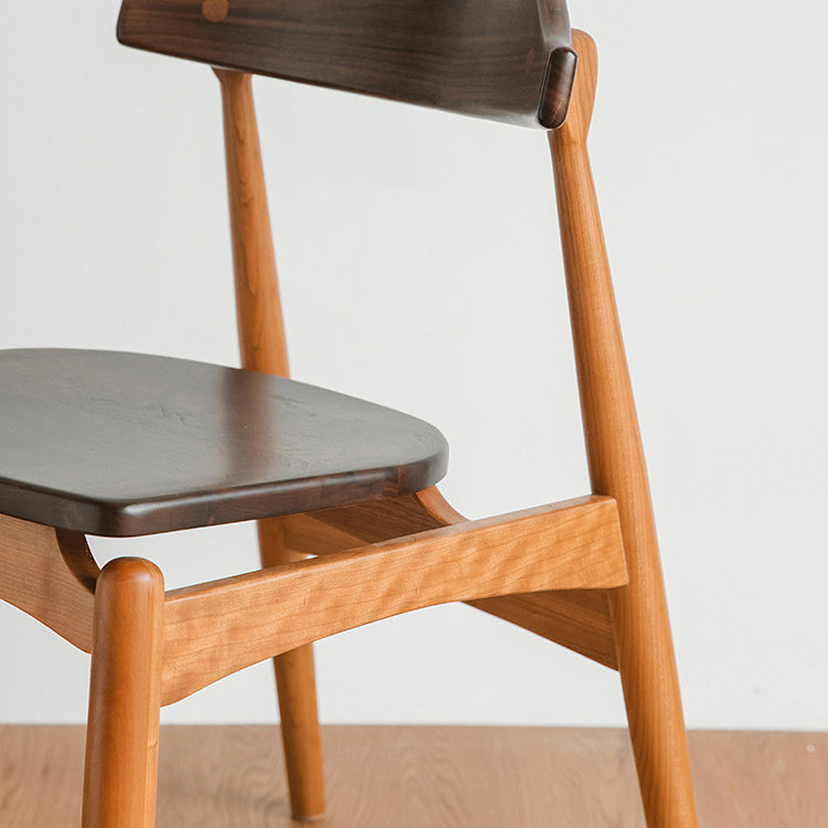Open achterste eetkamerstoel Hedendaagse Walnut Wood Dining Stoel