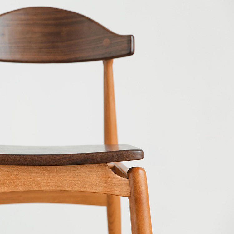 Open achterste eetkamerstoel Hedendaagse Walnut Wood Dining Stoel