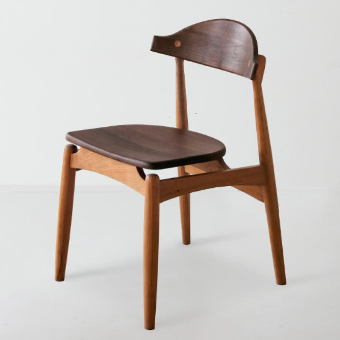 Open achterste eetkamerstoel Hedendaagse Walnut Wood Dining Stoel