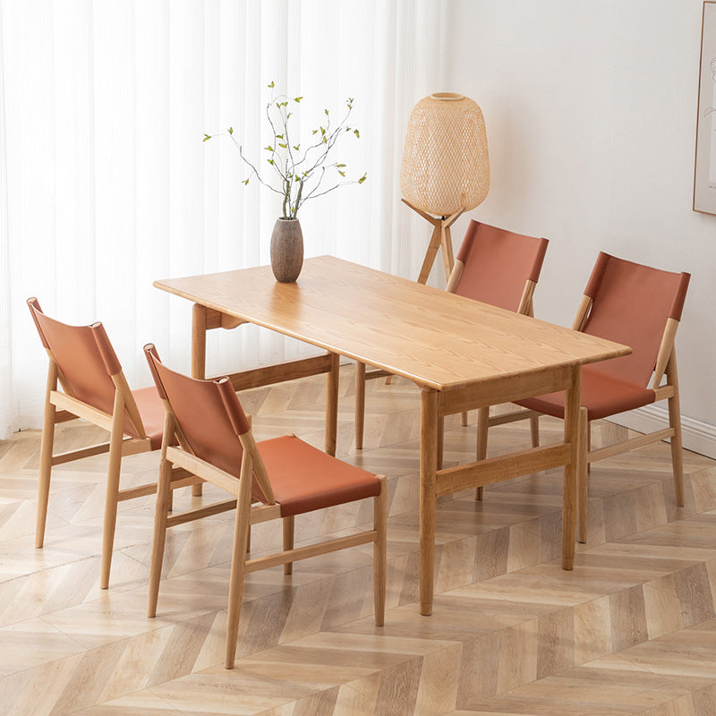 Eigentijdse gestoffeerde zijstoel Home Krachtige houten eetkamerstoel