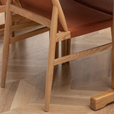 Sedia laterale imbottita contemporanea casa in legno massiccio