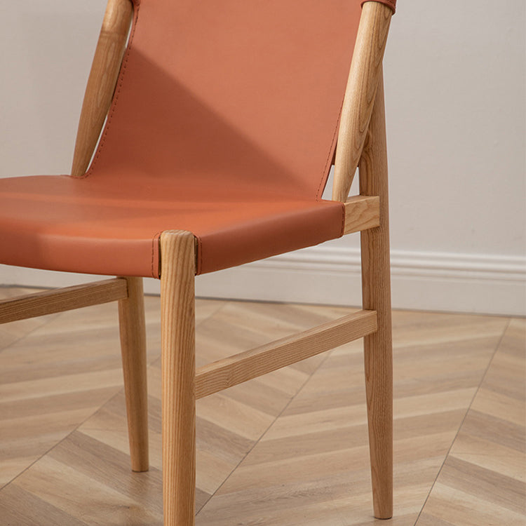 Eigentijdse gestoffeerde zijstoel Home Krachtige houten eetkamerstoel