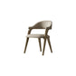 Glam Kitchen Side Chair Metal Legs Open Back Dining Arm Chair