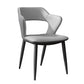 Metal Industrial Style Chair Open Back Arm Chair with Black Legs