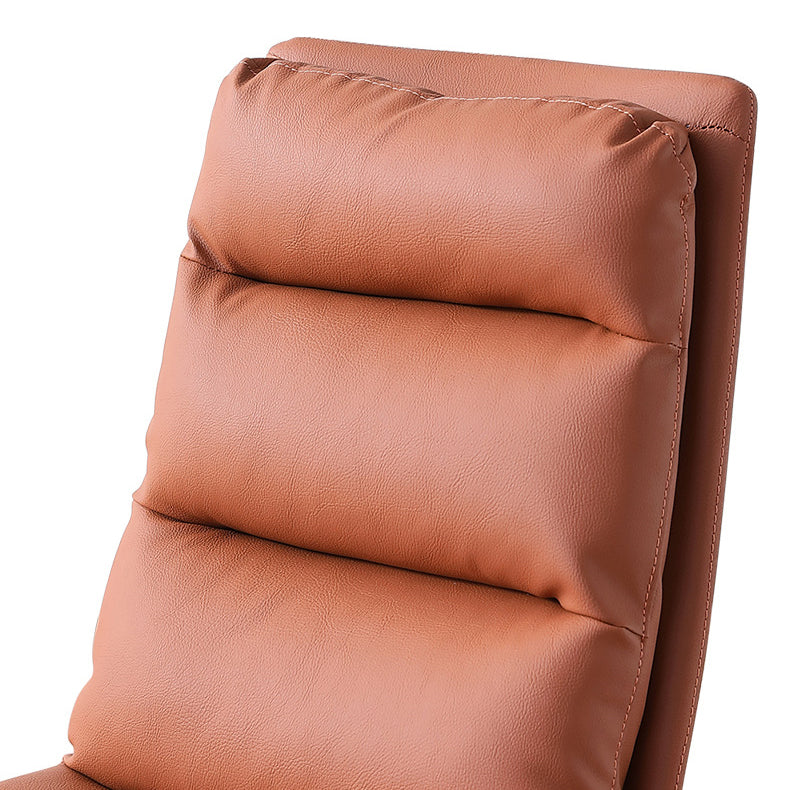 Sillas de comedor de cocina de cuero de forma falsa sillas laterales giratorias contemporáneas