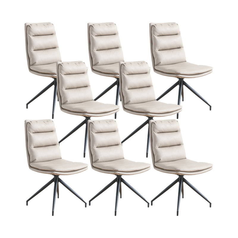 フェイクレザーキッチンダイニングチェアコンテンポラリースイベルサイドチェア