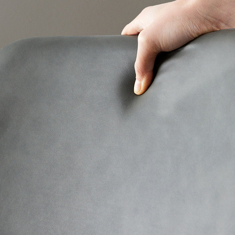 Sedie da pranzo contemporanee sedie in fico in pelle con base di metallo