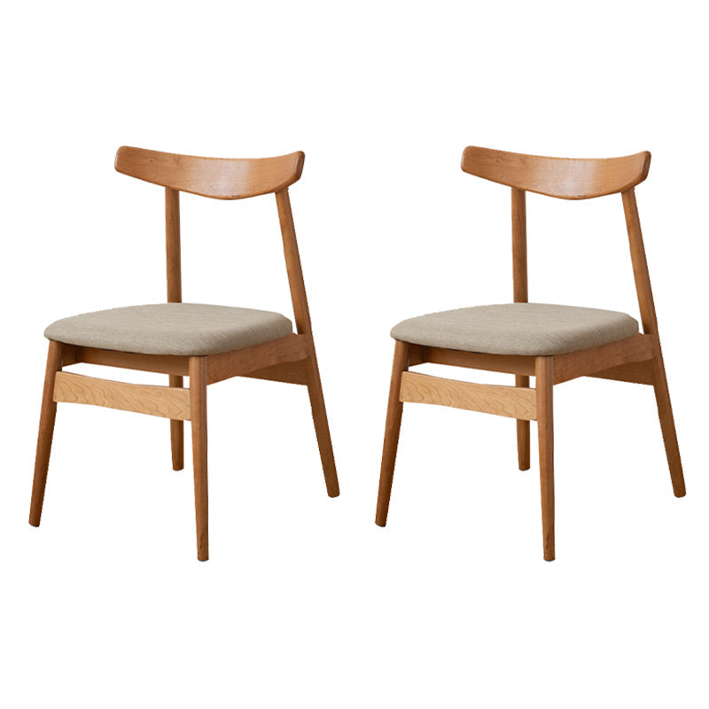 Sillas laterales de comedor abiertas de espalda sillas de comedor de madera maciza en natural
