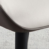 Sedia imbottita sala da pranzo finta sedia laterale in pelle