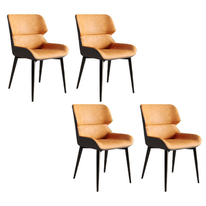 Silla tapizada para comedor silla lateral de cuero falso