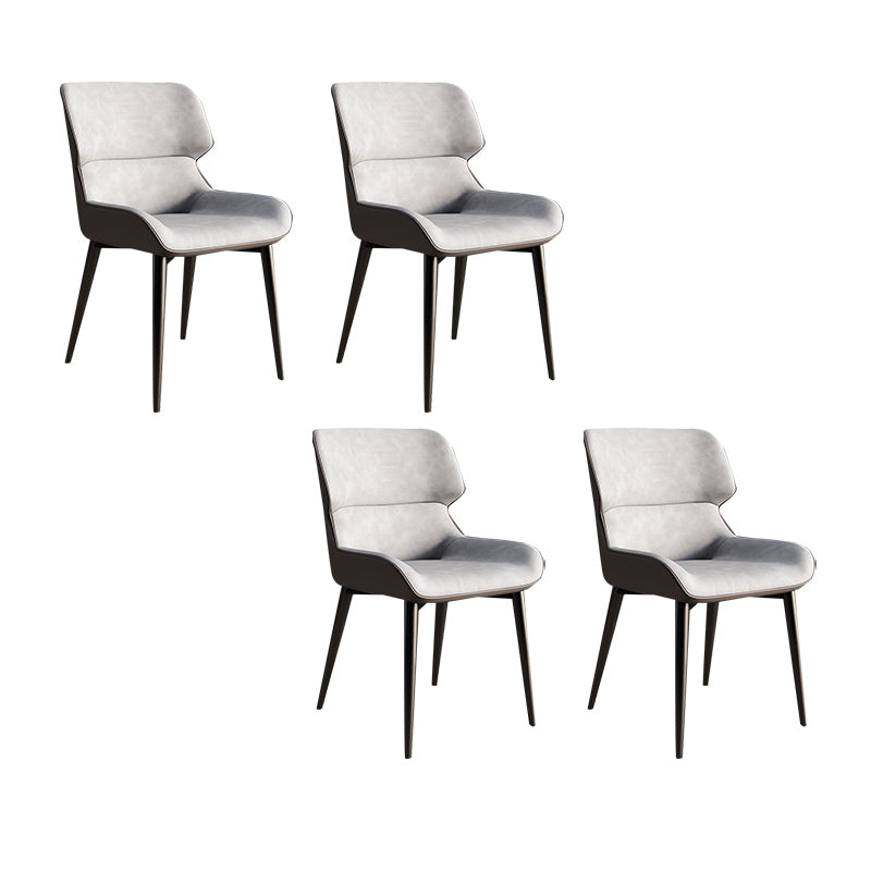 Silla tapizada para comedor silla lateral de cuero falso