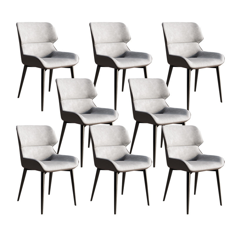 Silla tapizada para comedor silla lateral de cuero falso