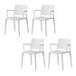 Contemporary Kitchen Dining Chair Home Plastic Dining Arm Chair
