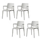 Contemporary Kitchen Dining Chair Home Plastic Dining Arm Chair