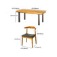 木製の椅子付きインダストリアルダイネットセット1/2/5 PCSパインウッドダイニングセット